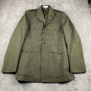 Defense Logistics Agency Button Up Uniform Jacket Mens 40 R Green
